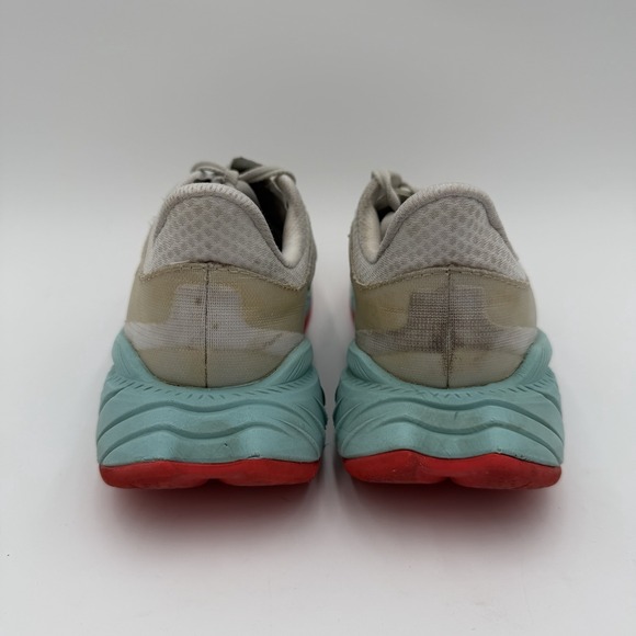 Hoka One One Carbon X 2 Running Shoes Womens 6.5 B White/Blazing Orange - Picture 7 of 8